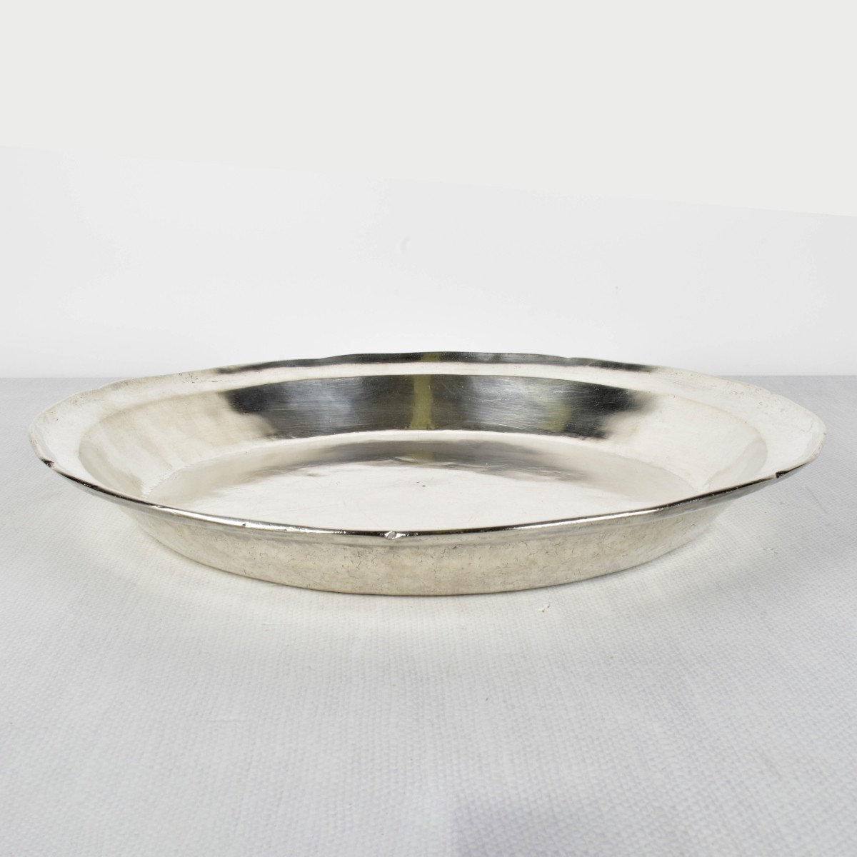 Spanish Colonial Silver Hand Hammered Serving Bowl