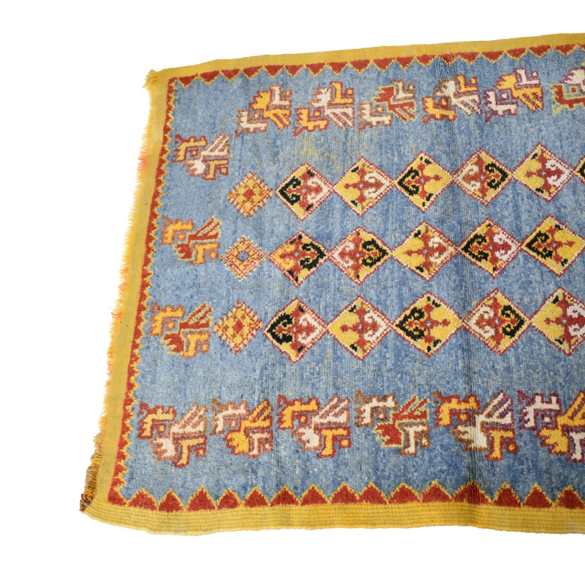 Semi Antique Wool Tribal Rug