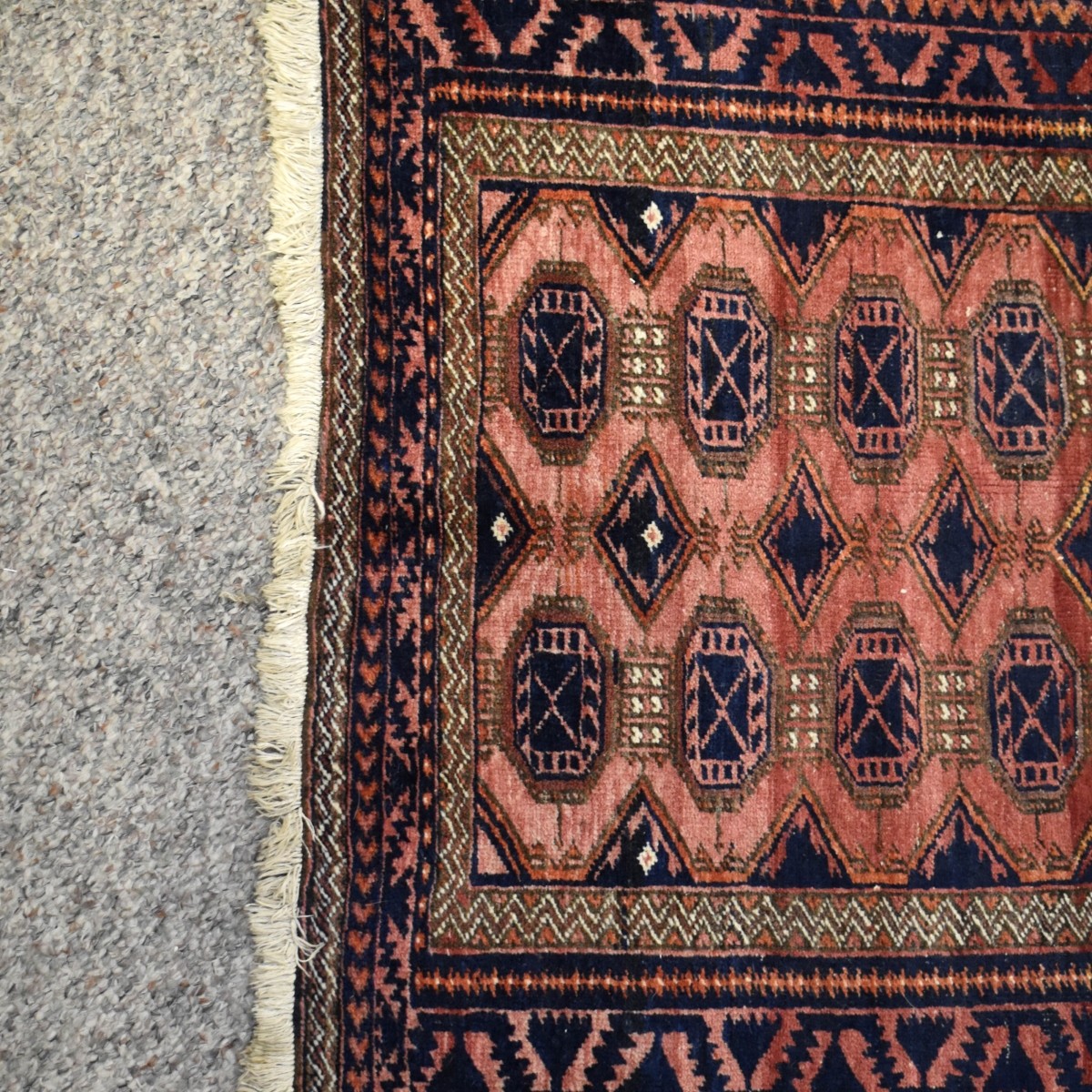 Vintage Persian Kurdish Wool Rug