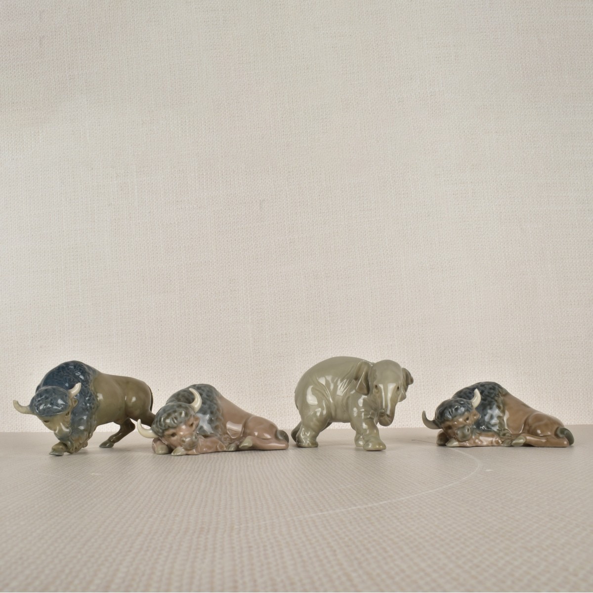 Four Lladro Porcelain Animal Figurines