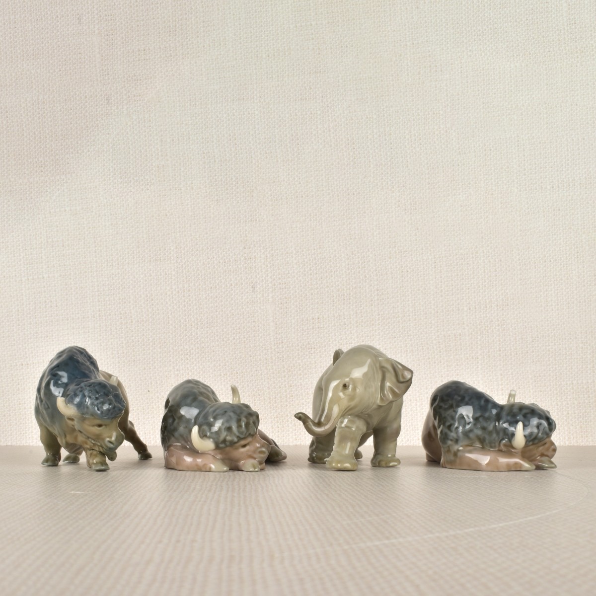 Four Lladro Porcelain Animal Figurines