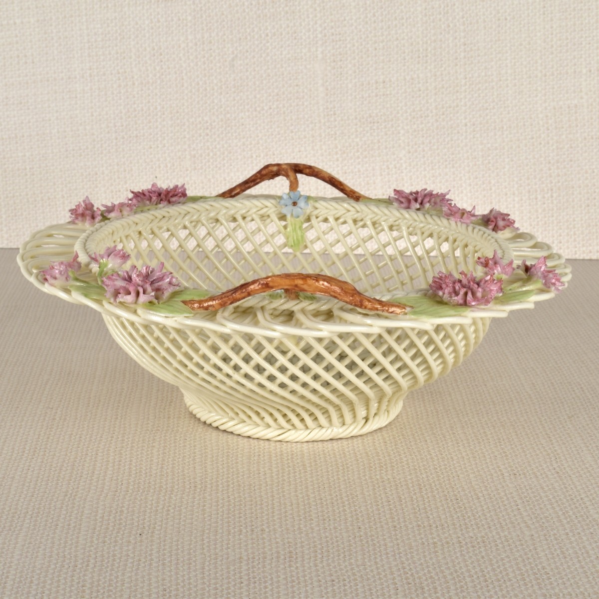 Four Porcelain Flower Baskets