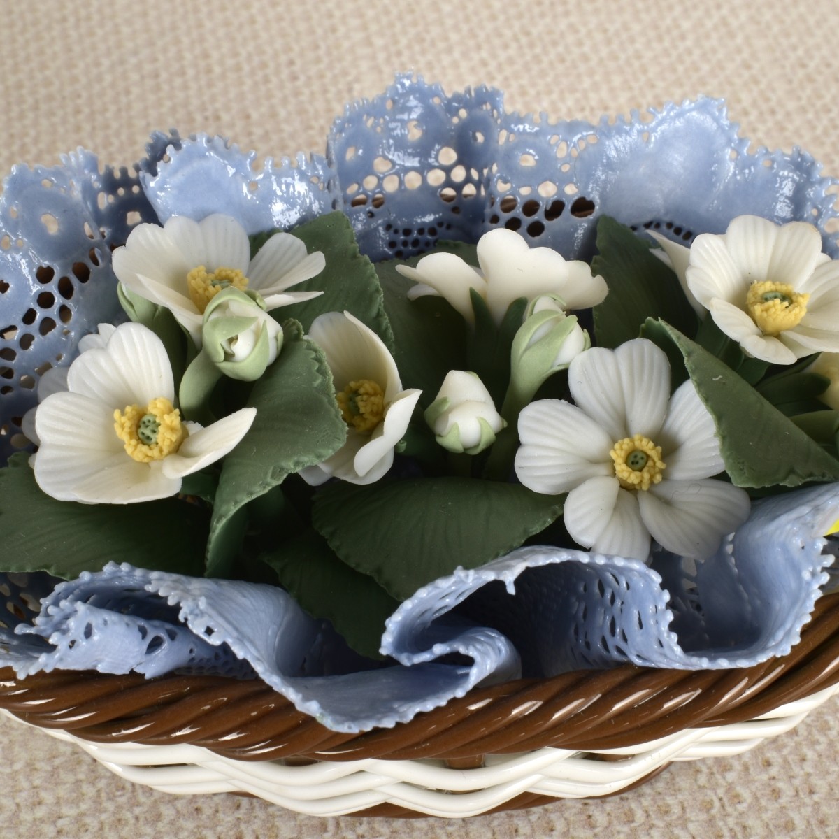 Four Porcelain Flower Baskets