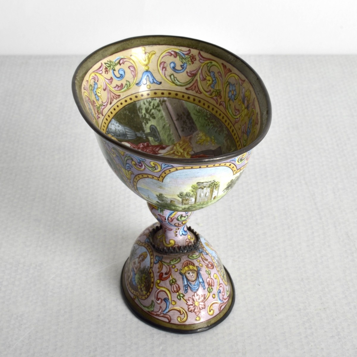 19th Century Viennese Enameled Compote