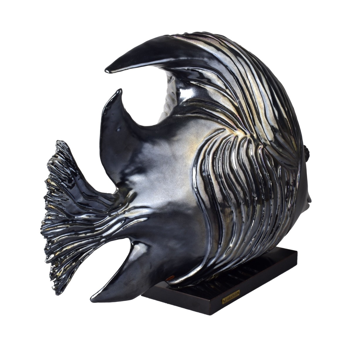 Large Italian Ceramic Fish Sculpture by P. Granchi