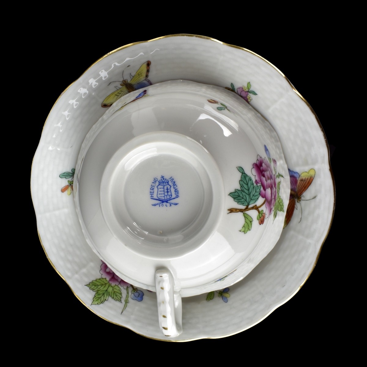 Herend China Saucers and Cups