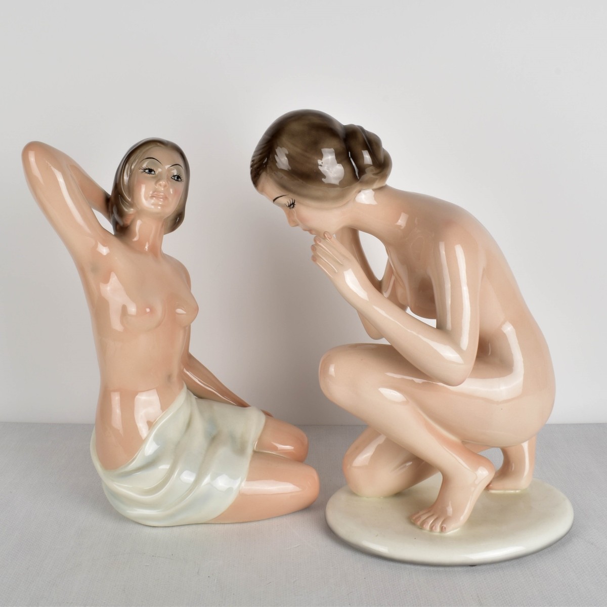 Large Favaro Cecchetto Art Deco Figurines