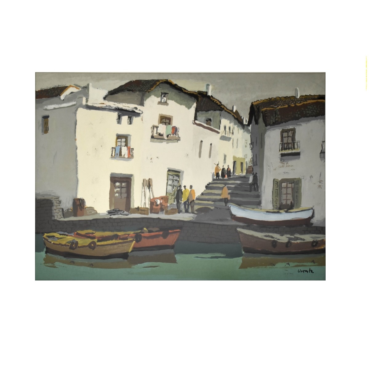 Venice Canal Scene Framed Lithograph