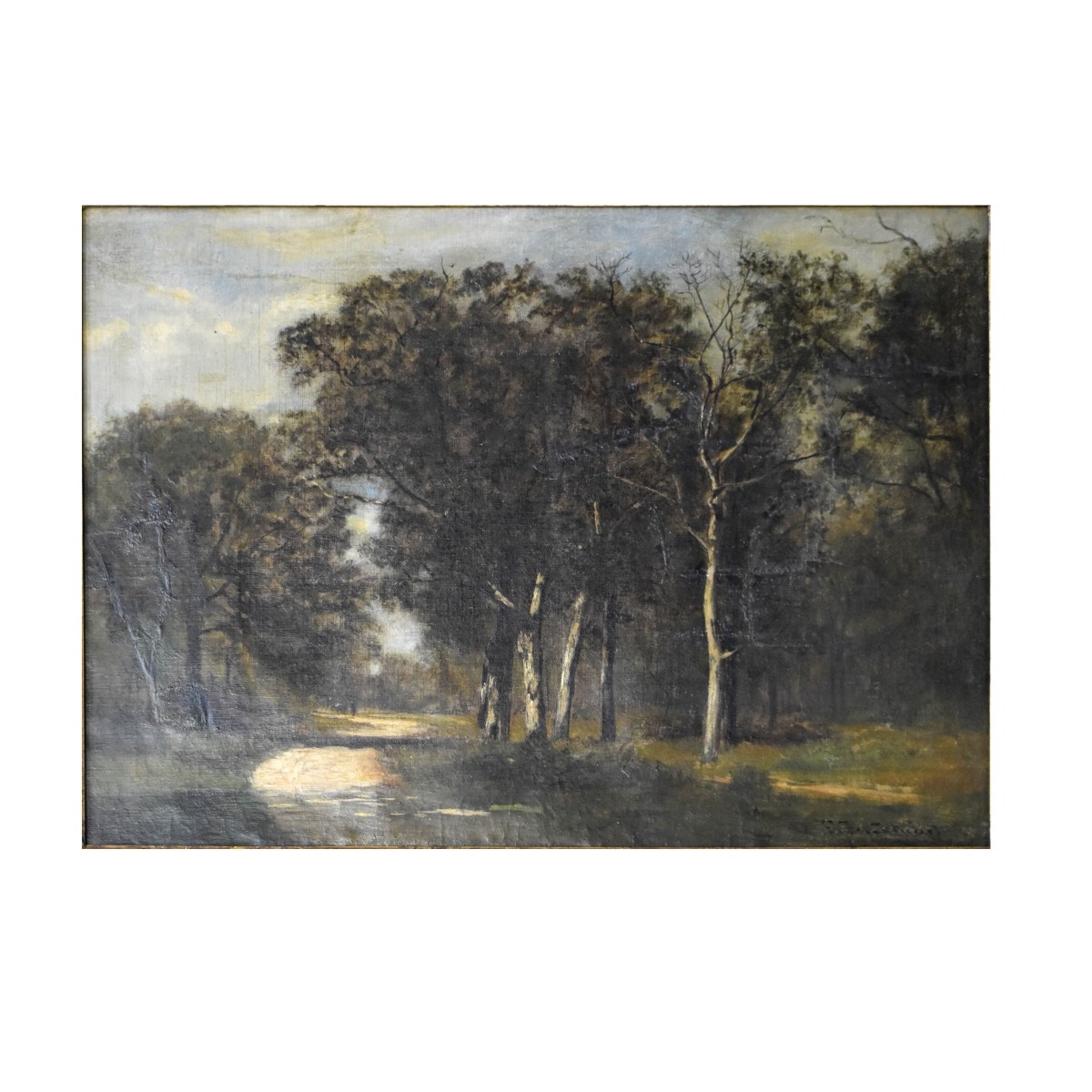 Oil on Canvas of a Landscape Scene