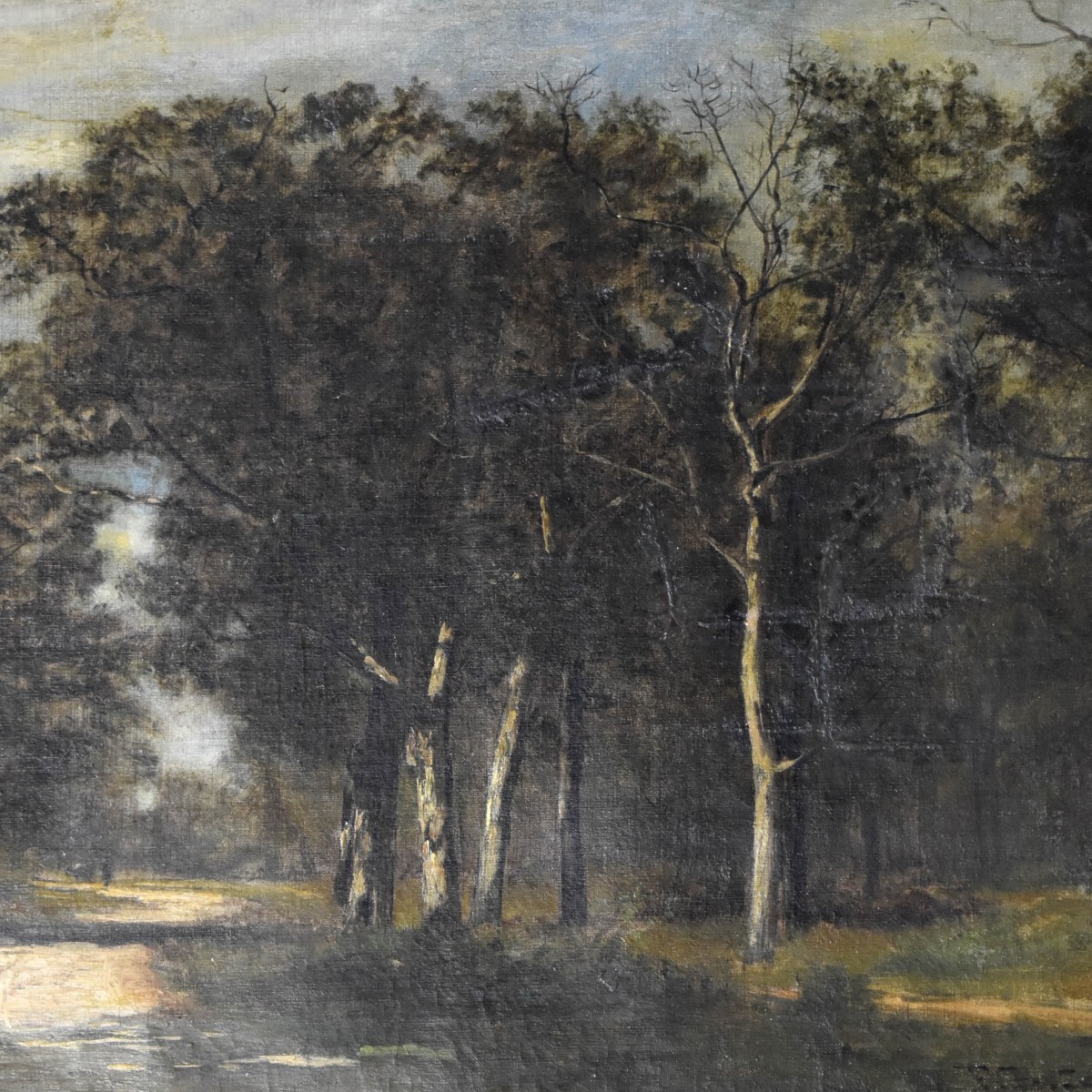 Oil on Canvas of a Landscape Scene