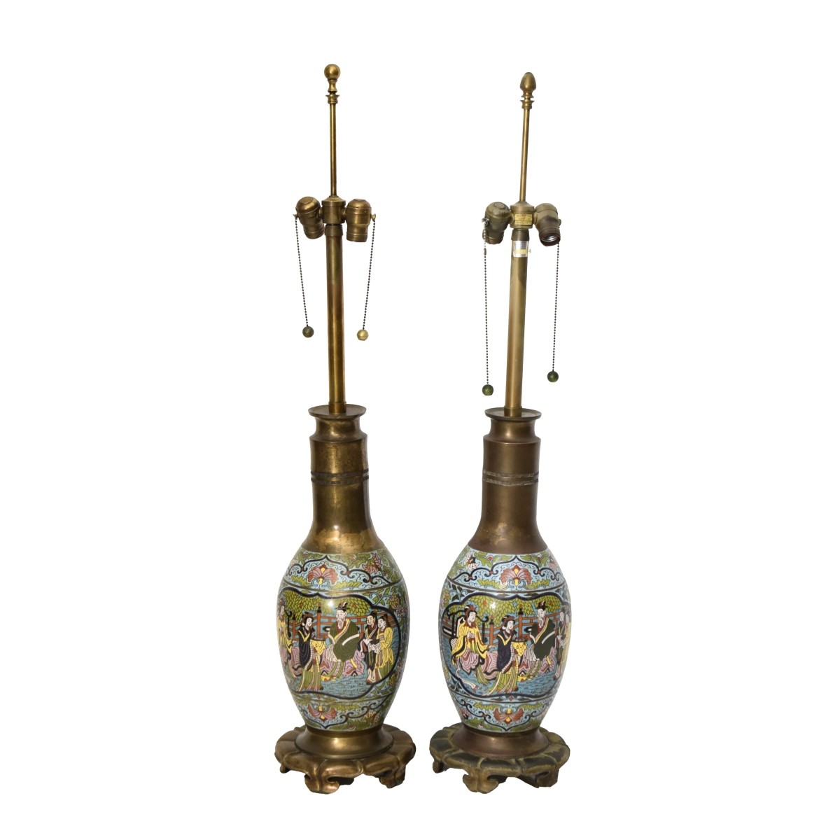 Marbro Cloisonne Lamps