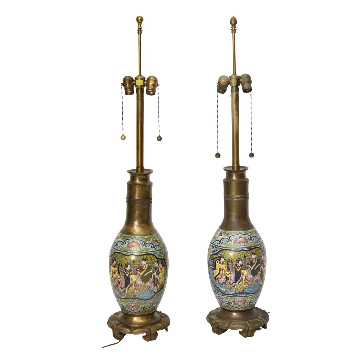 Marbro Cloisonne Lamps