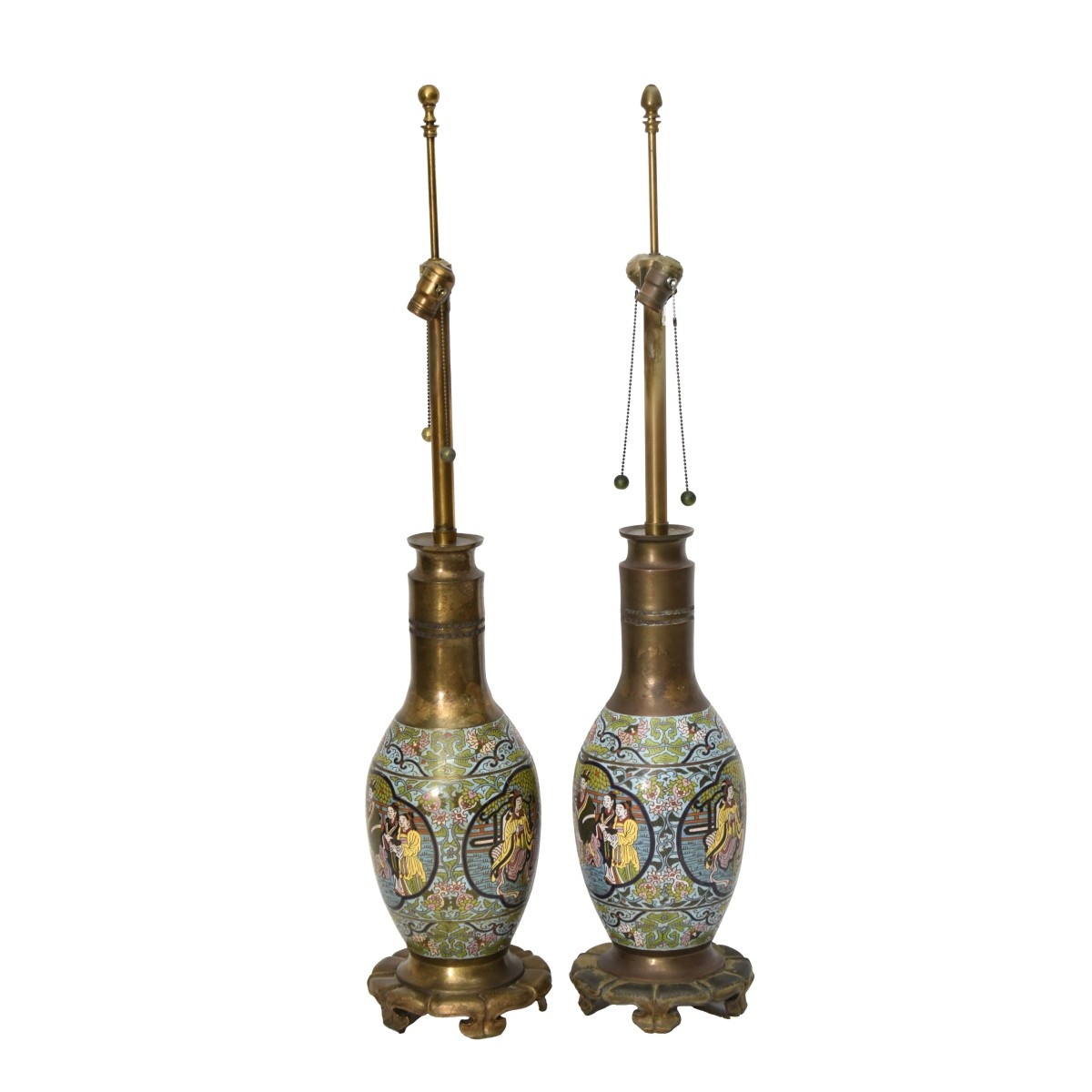 Marbro Cloisonne Lamps