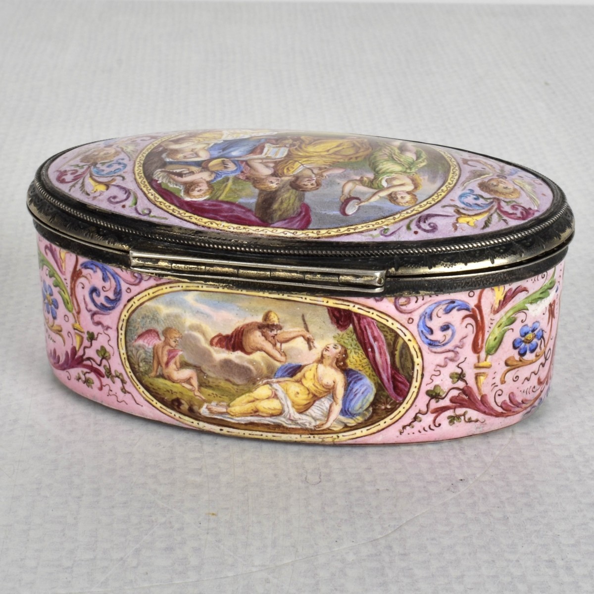 19th Century Viennese Enameled Hinge Box