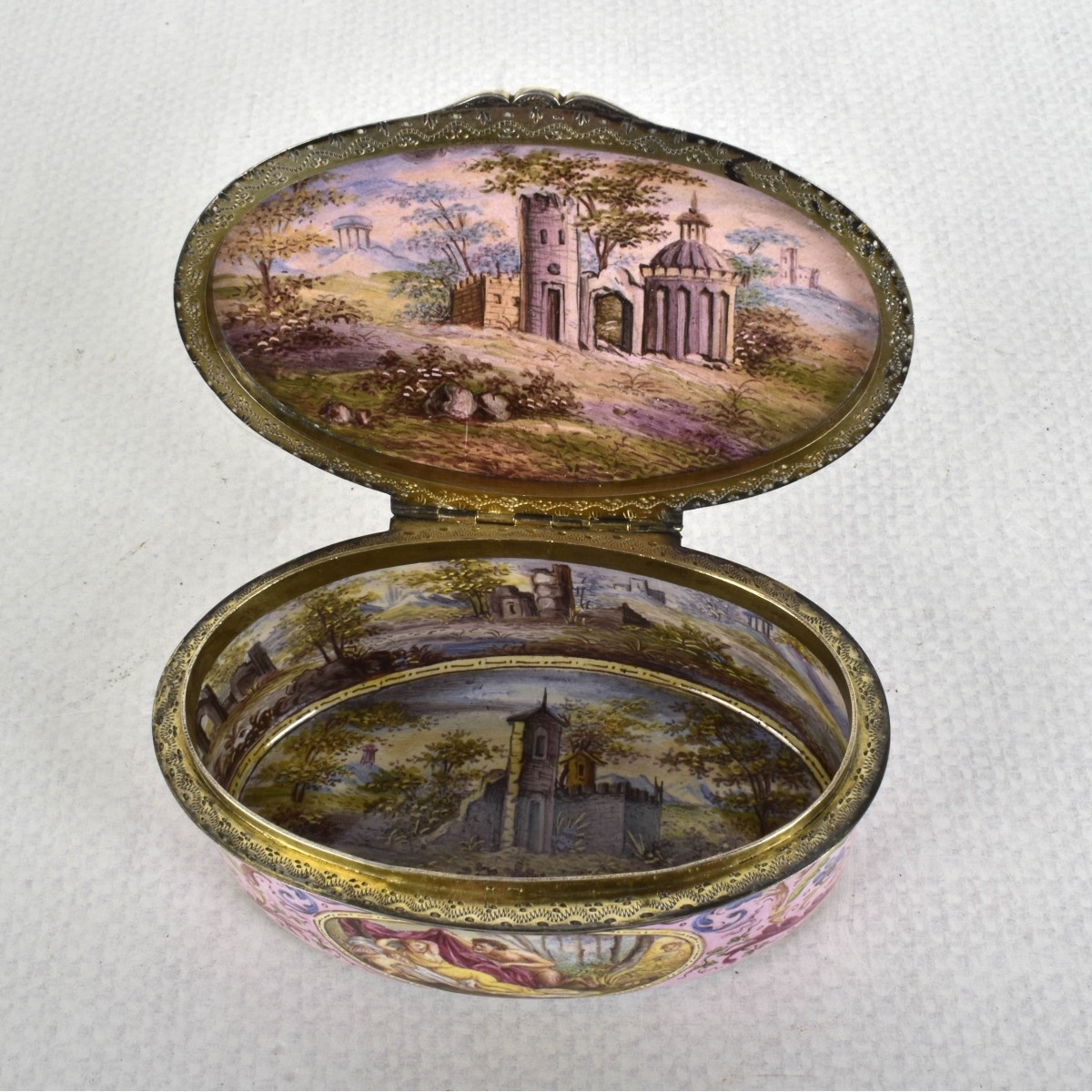 19th Century Viennese Enameled Hinge Box