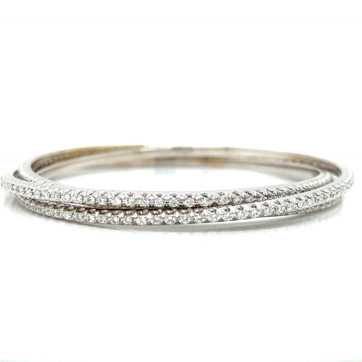 Diamond and 18K Bangle Bracelets