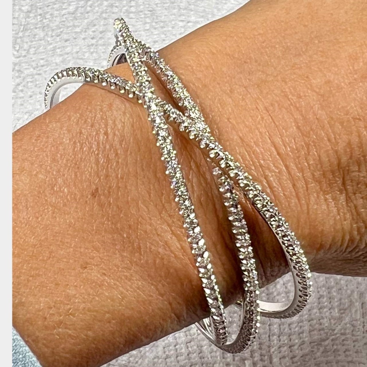 Diamond and 18K Bangle Bracelets