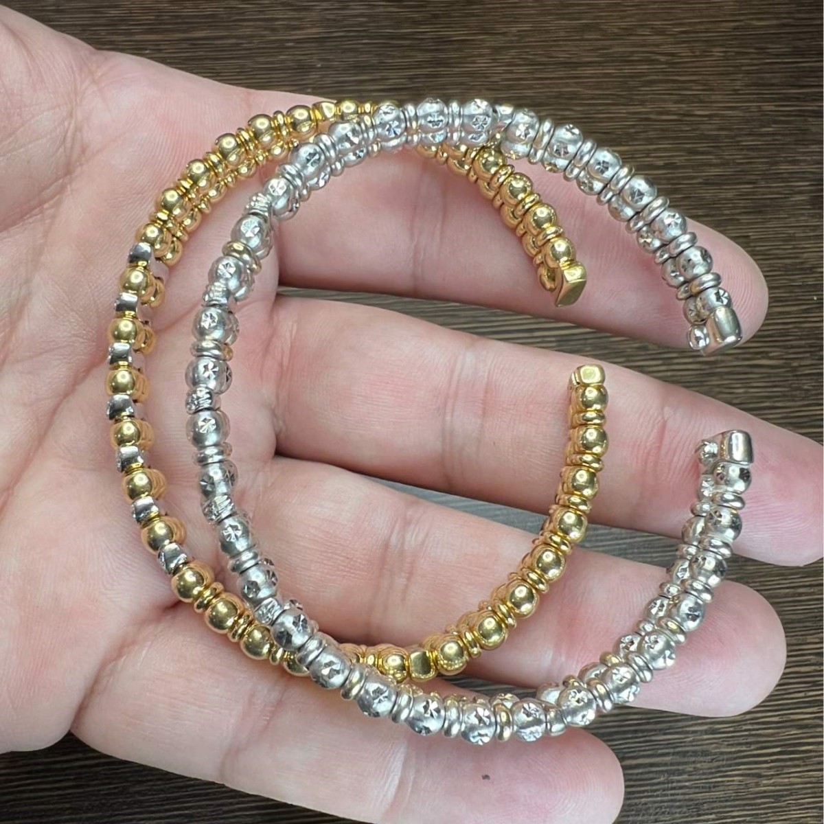 Diamond and 18K Bangle Bracelets