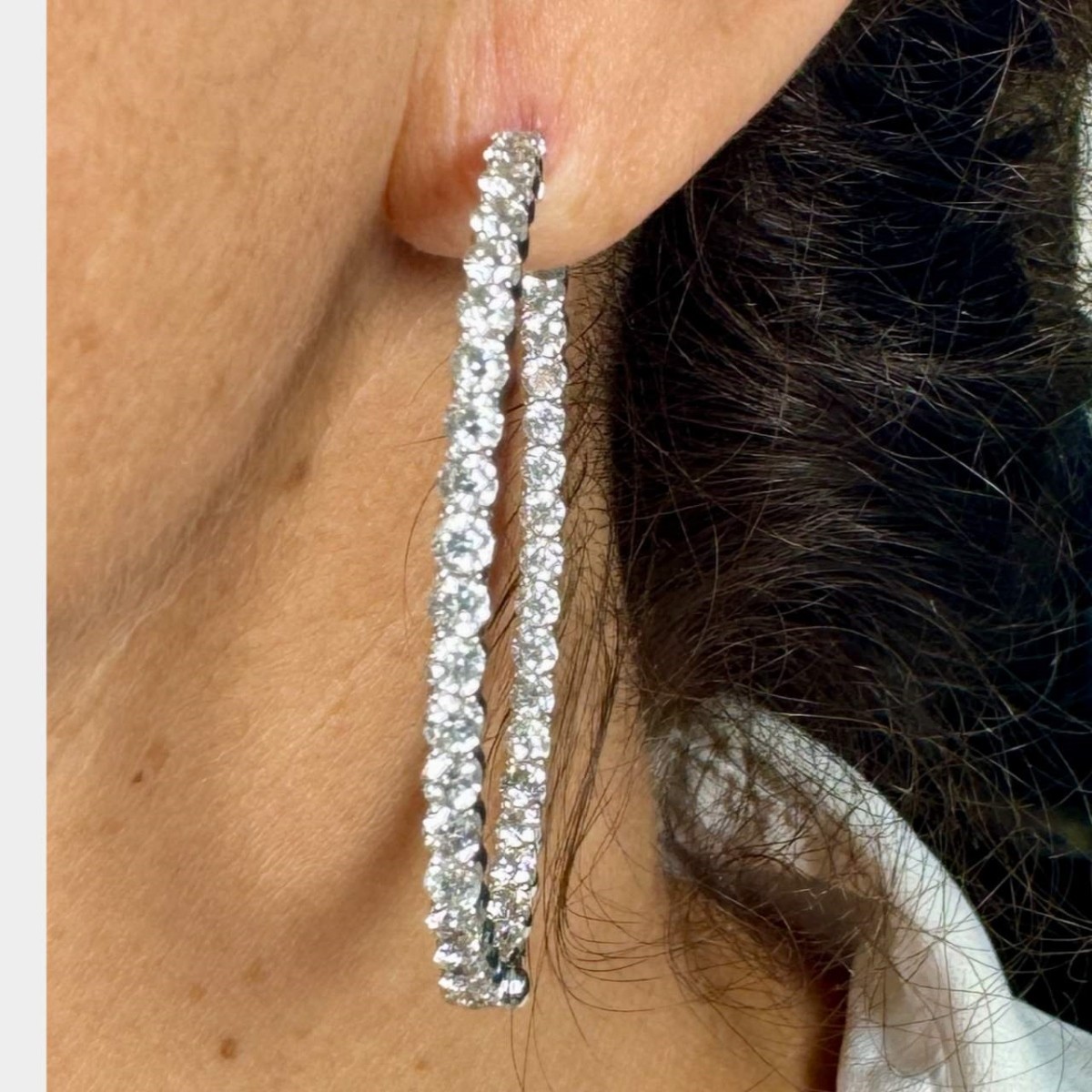 Diamond and 18K Earrings