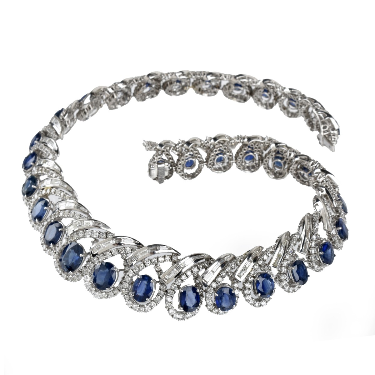 Sapphire, Diamond and 18K Necklace