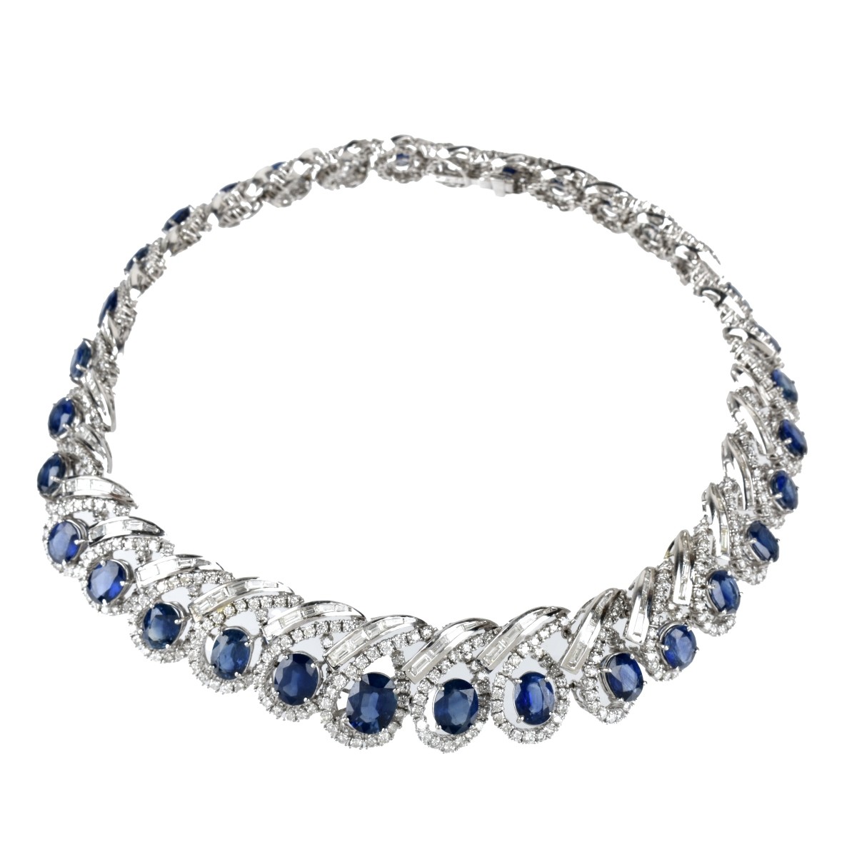 Sapphire, Diamond and 18K Necklace