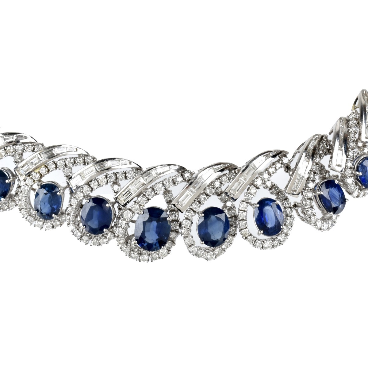 Sapphire, Diamond and 18K Necklace