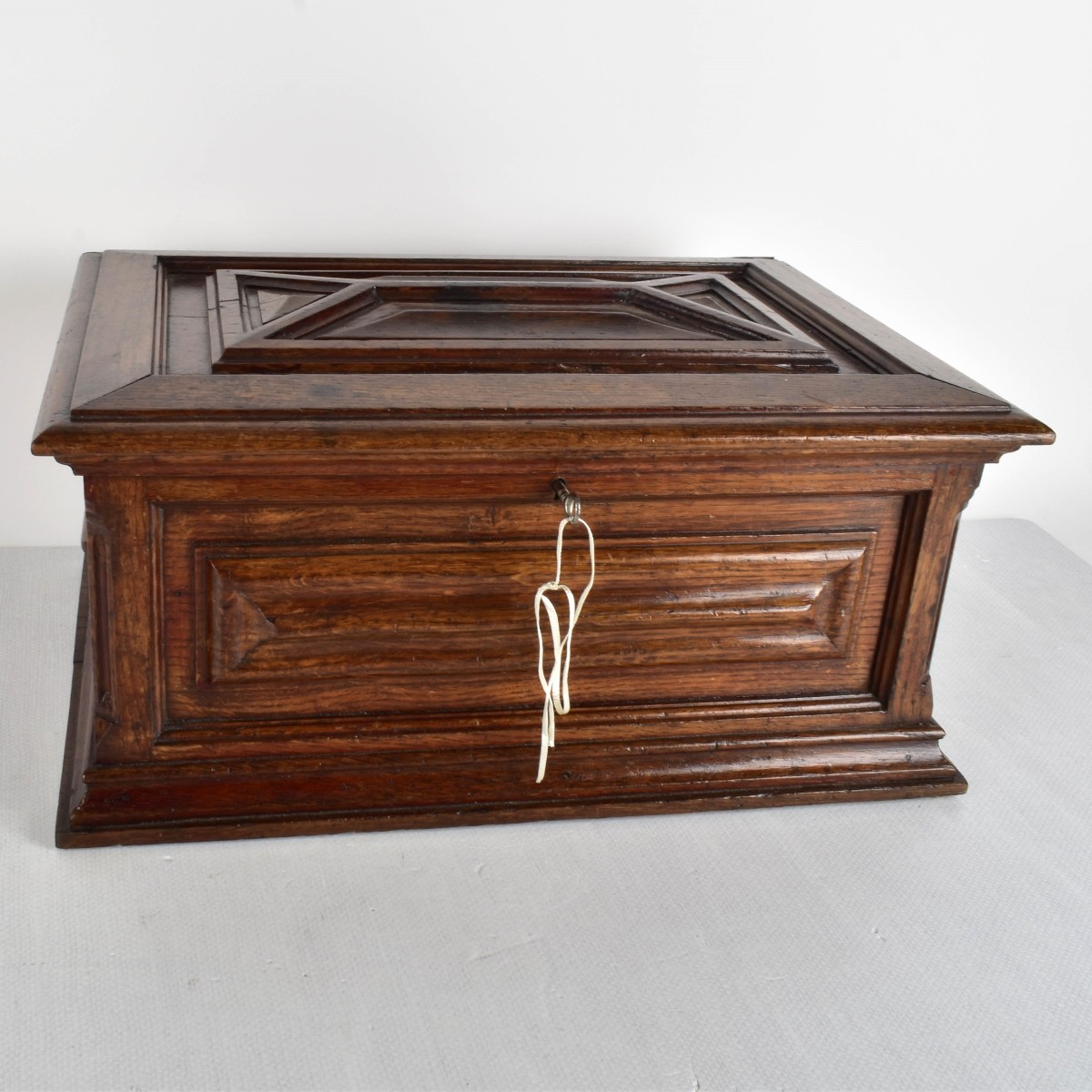 Oak Antique Divided Wood Storage Box