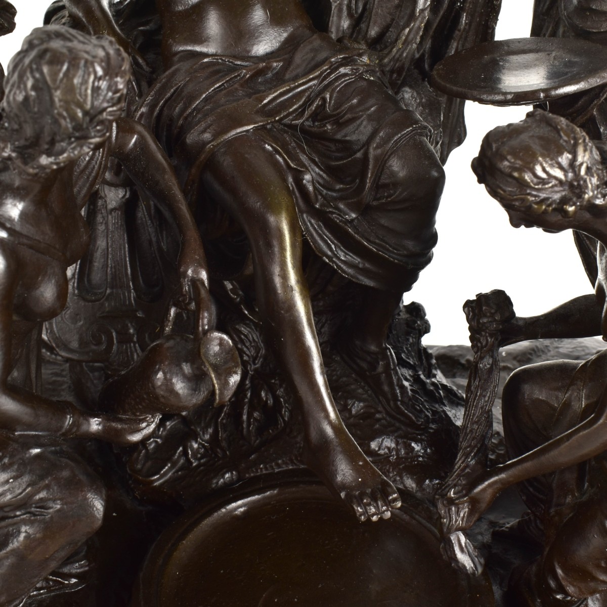 Bronze Group of Nymphs Washing Apollo's Feet