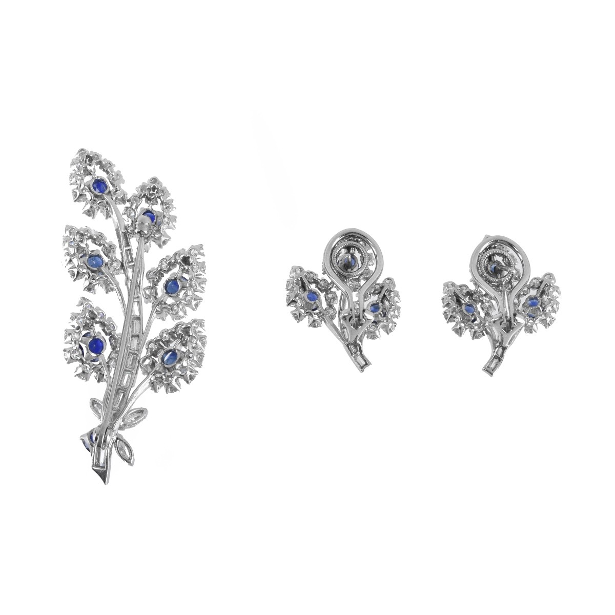 Sapphire, Diamond and Platinum Jewelry