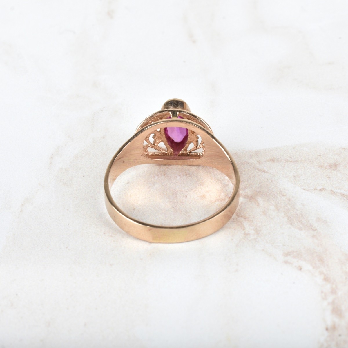 Russian 14K Rose Gold Ring