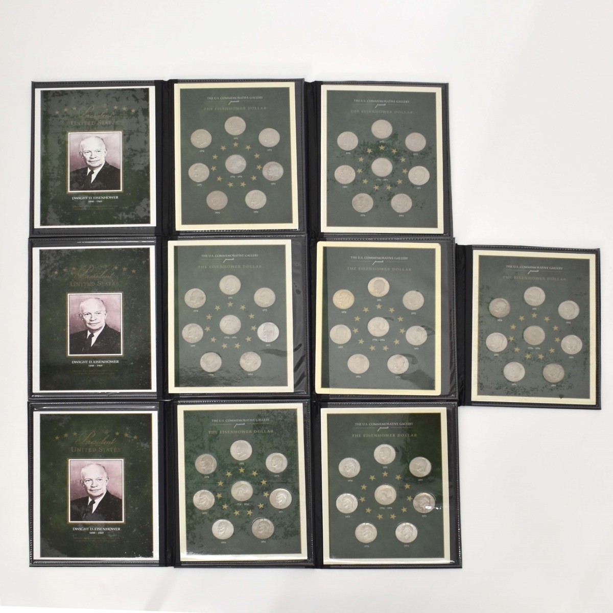 Eisenhower One Dollar Coins in Folios