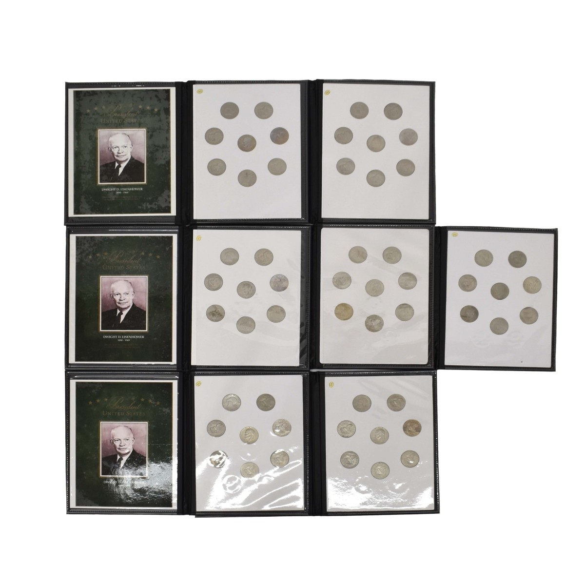 Eisenhower One Dollar Coins in Folios