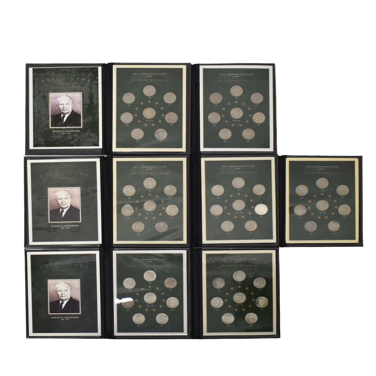 Eisenhower One Dollar Coins in Folios