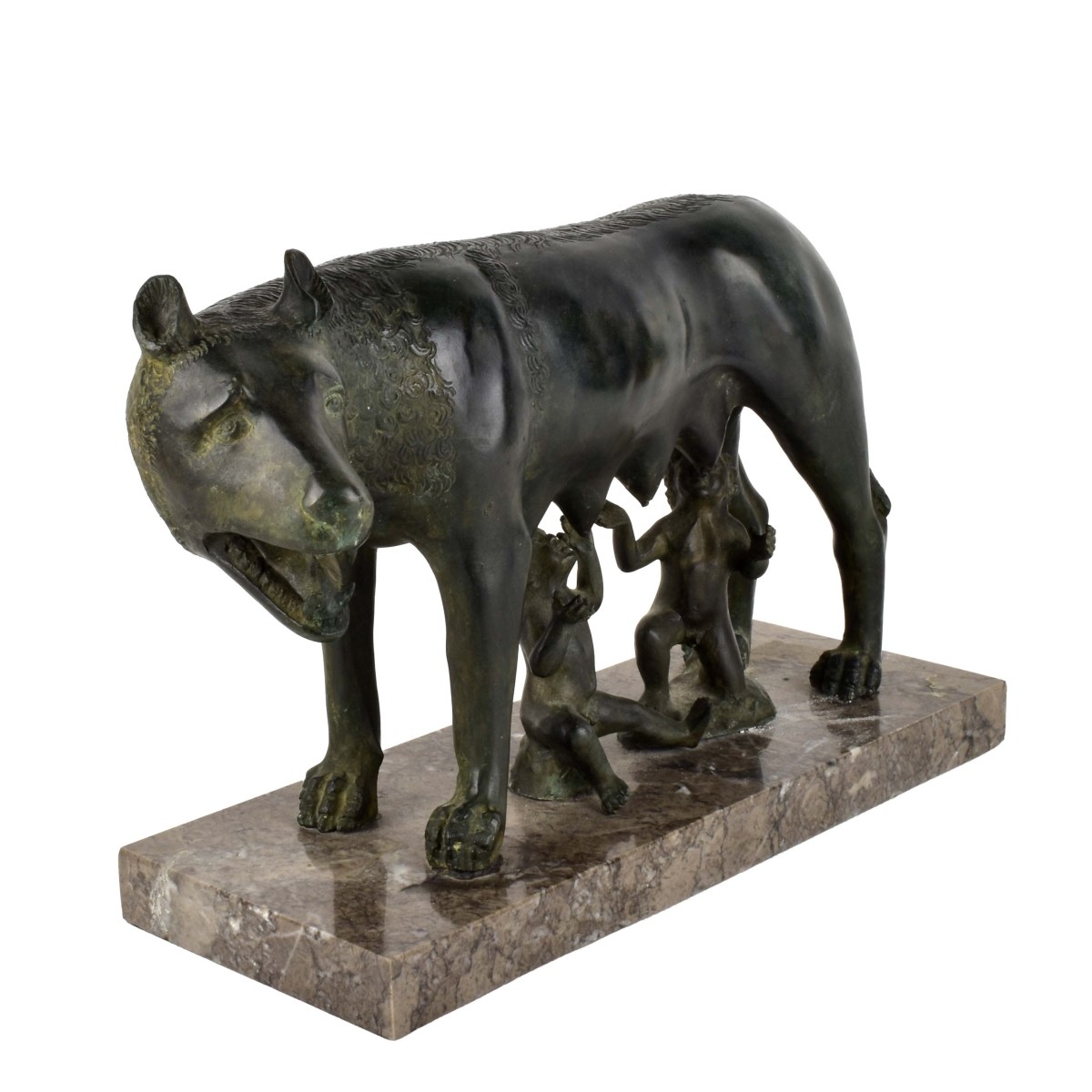 Romulus and Remus Bronze Figurine