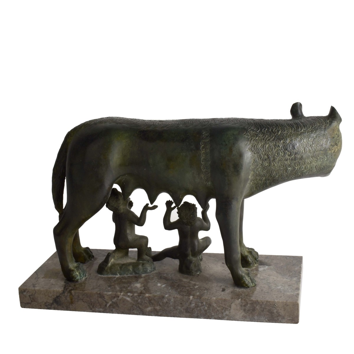 Romulus and Remus Bronze Figurine