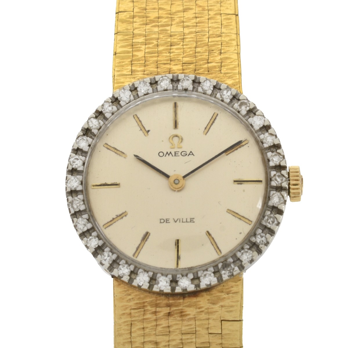 Omega Diamond and 18K Watch