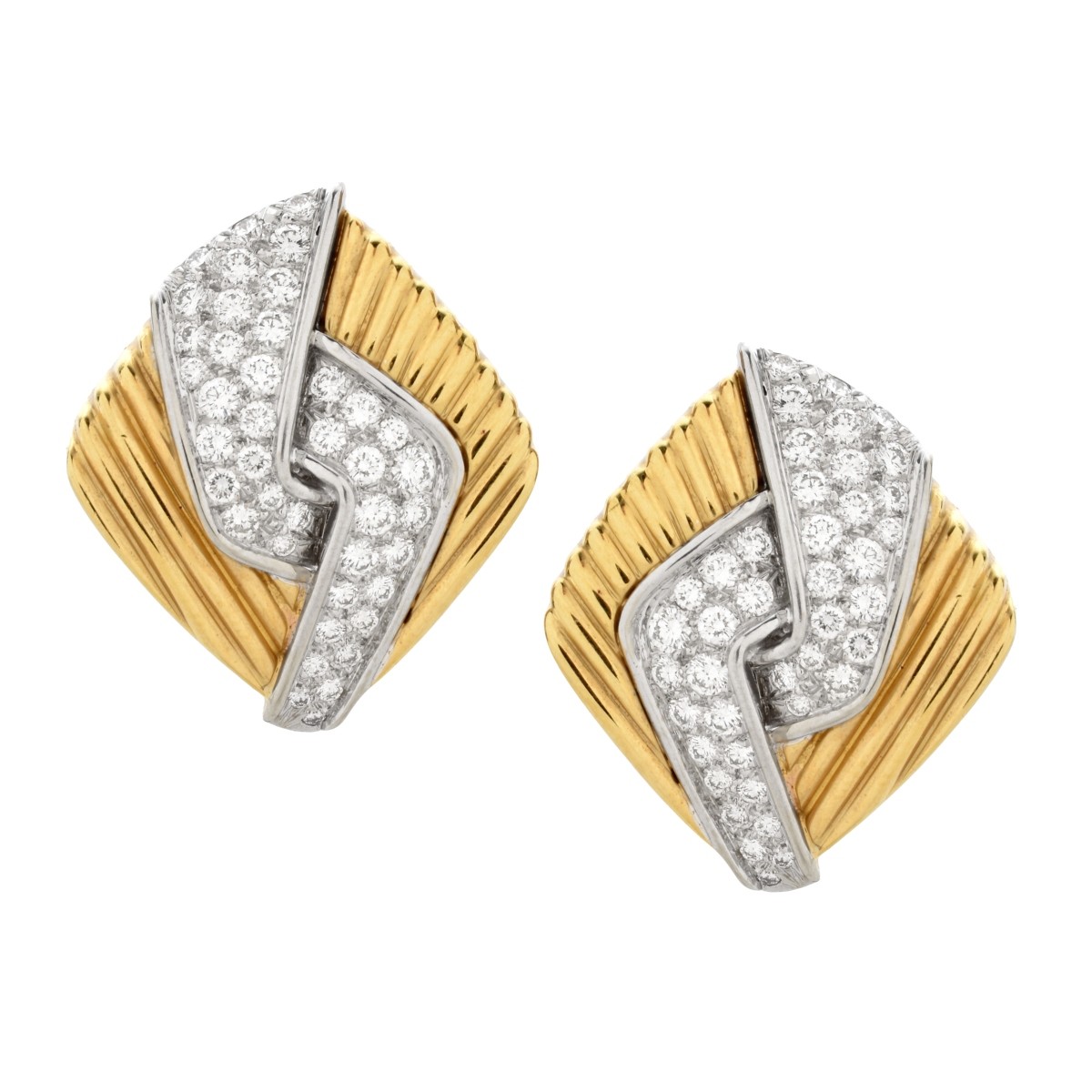 Diamond and 18K Earrings