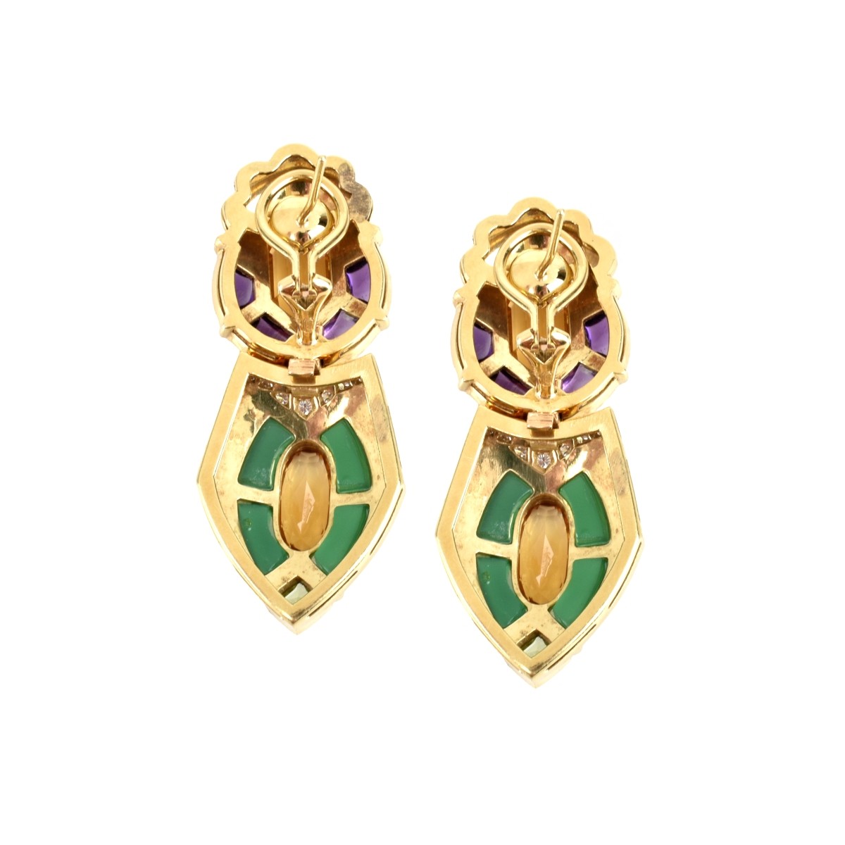 Gemstone and 18K Earrings