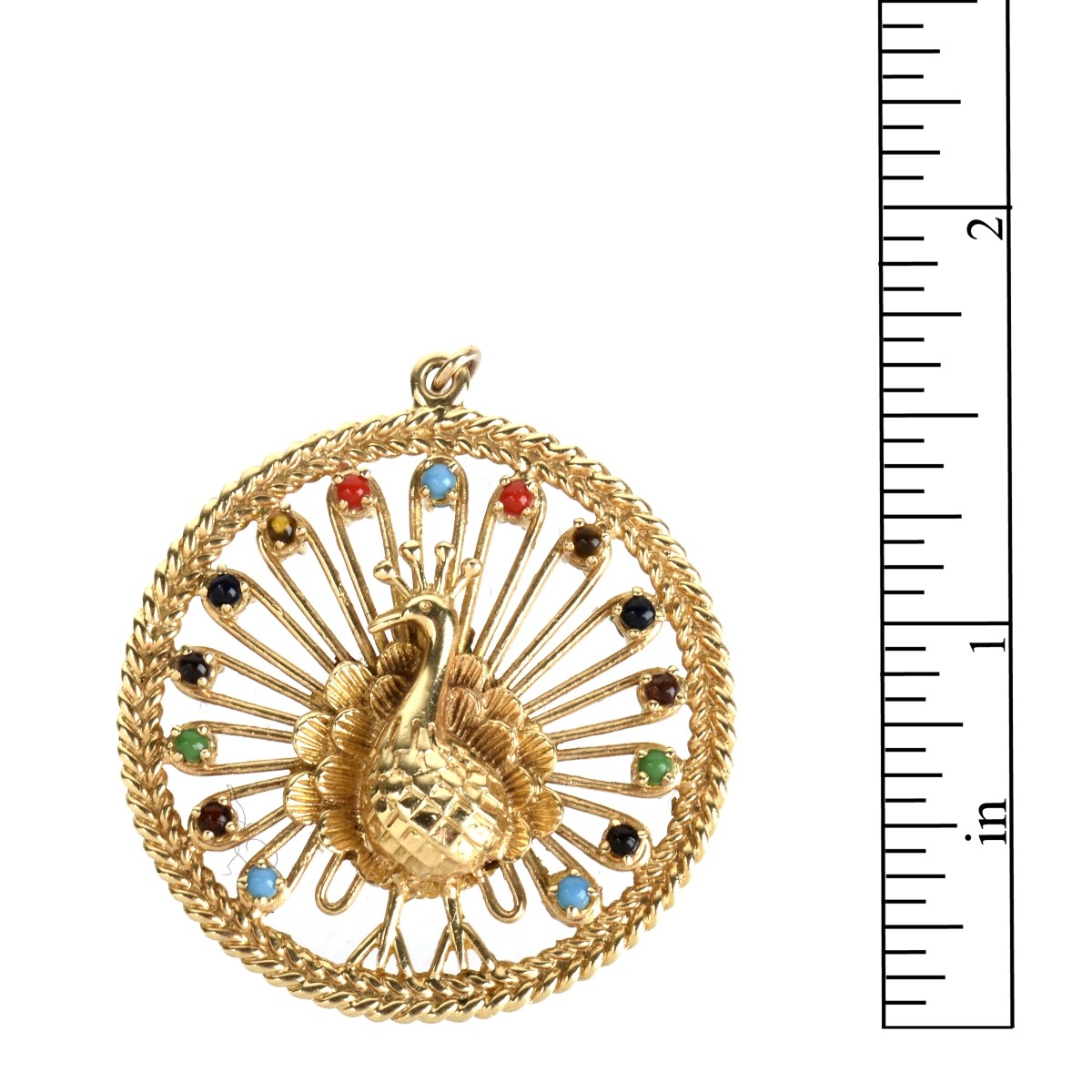 Gemstone and 14K Pendant