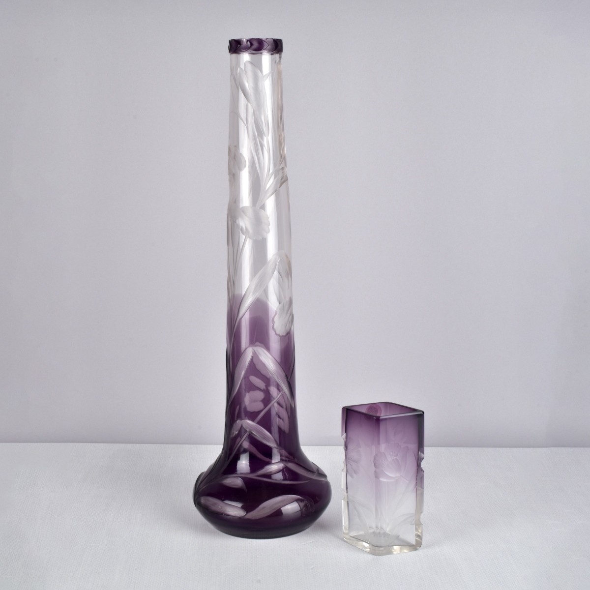 Moser Bohemian Style Amethyst Glass Vase