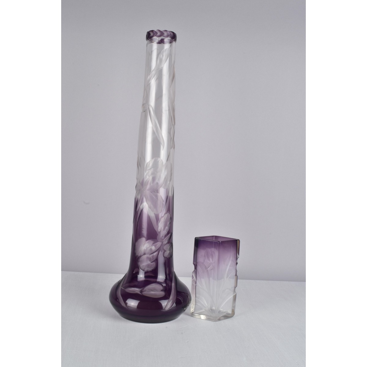 Moser Bohemian Style Amethyst Glass Vase