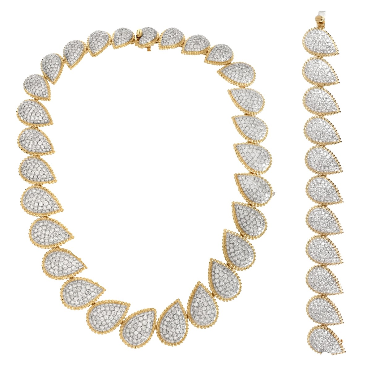 Diamond and 18K Necklace and Bracelet