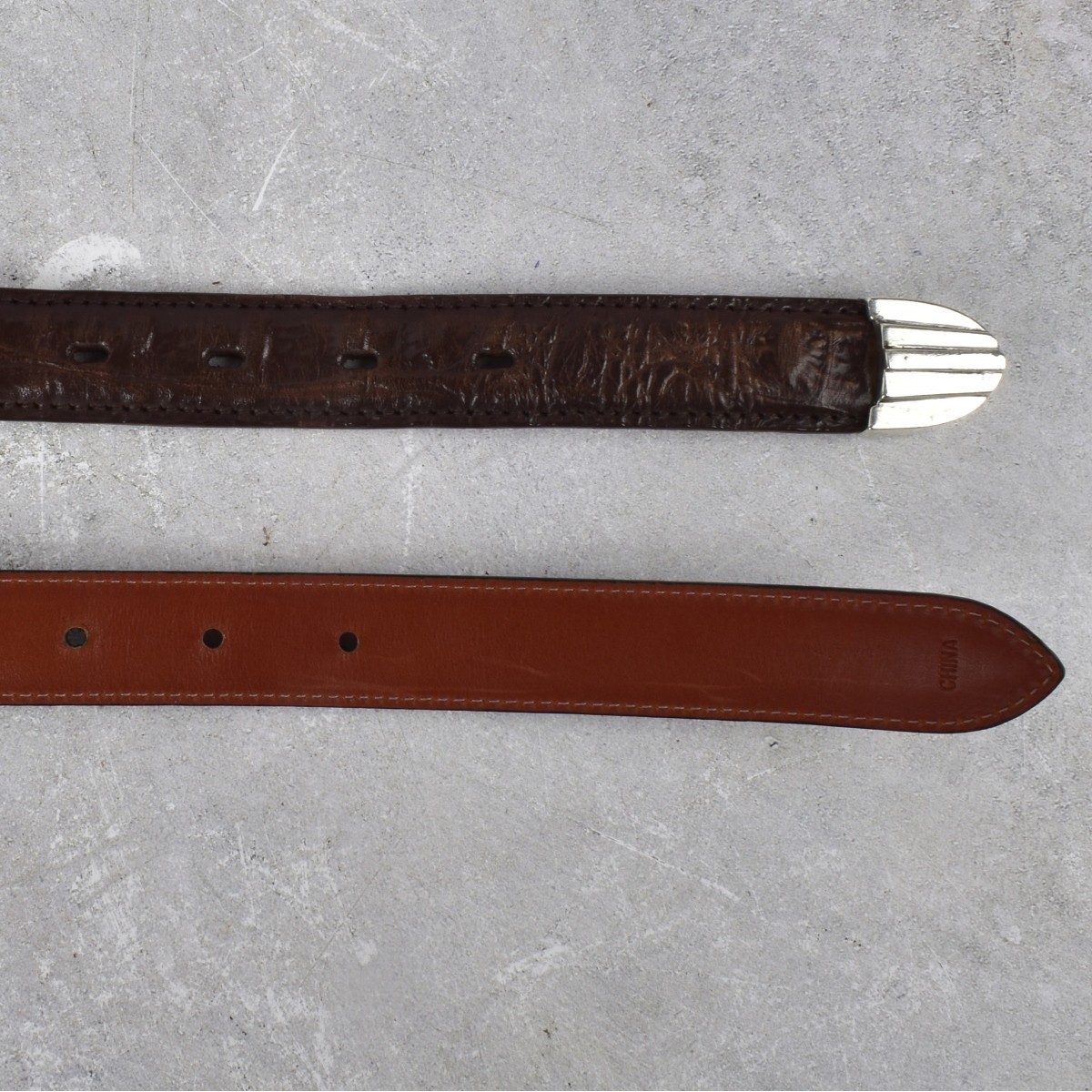 Leather Belts with Sterling Silver Buckles