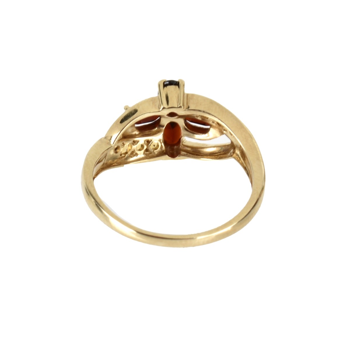 Garnet and 10K Ring