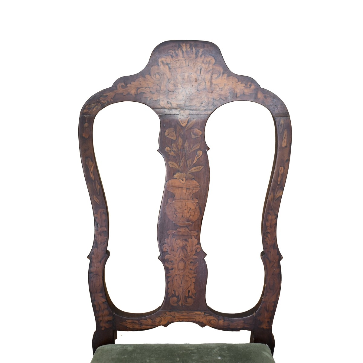Antique Queen Anne Upholstered Dining Chairs