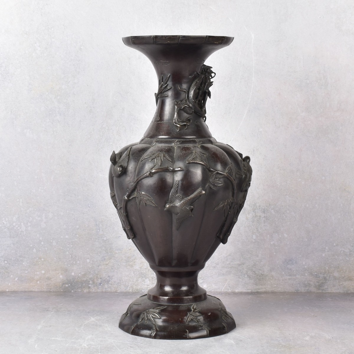 Vintage Japanese Bronze Vase
