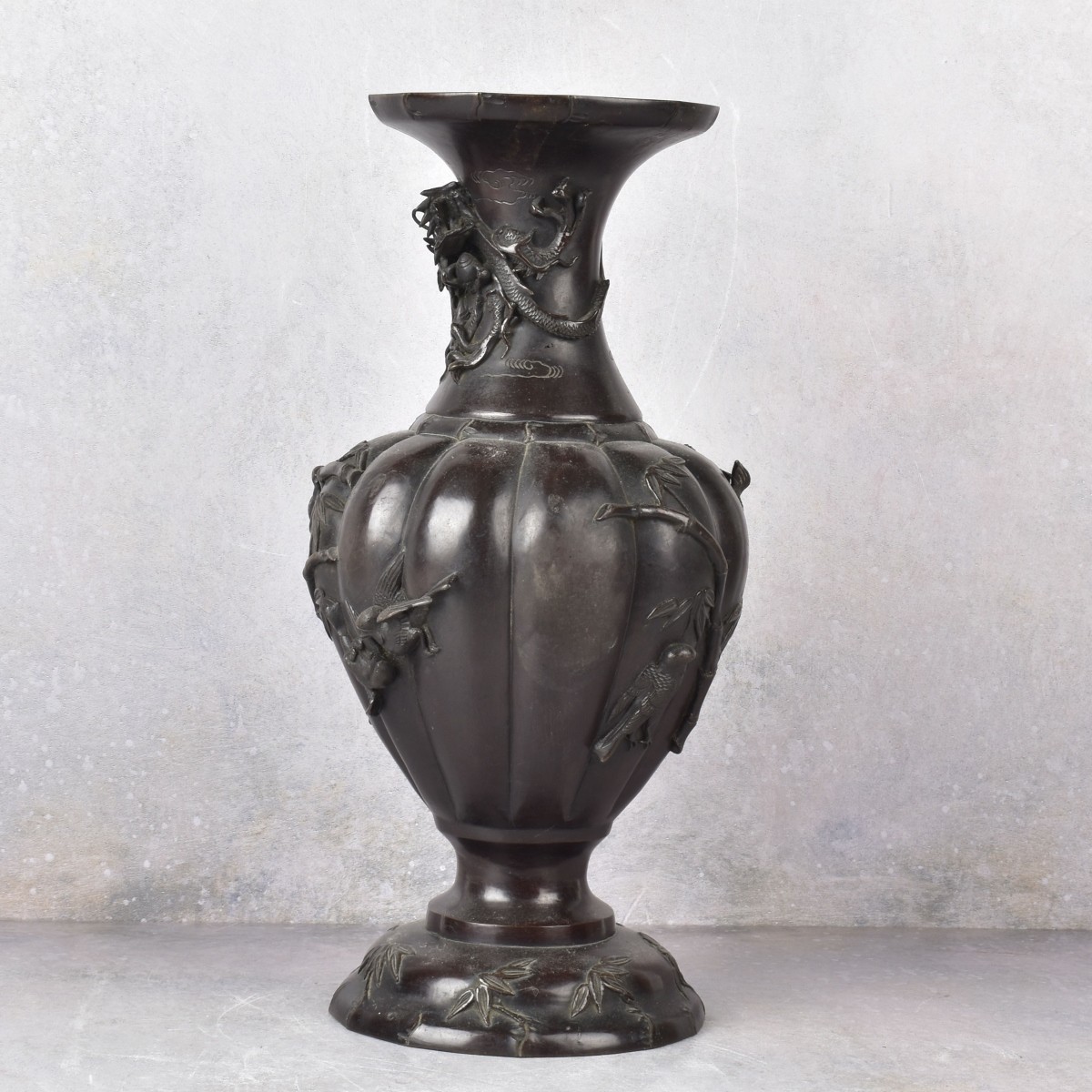Vintage Japanese Bronze Vase
