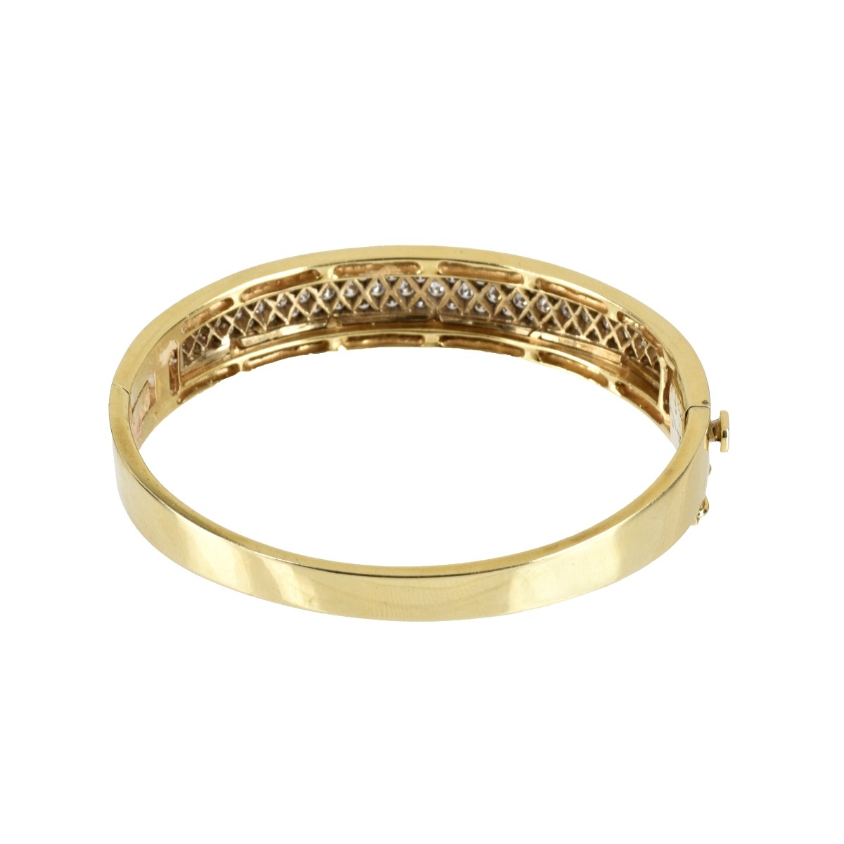 Diamond and 14K Bangle Bracelet