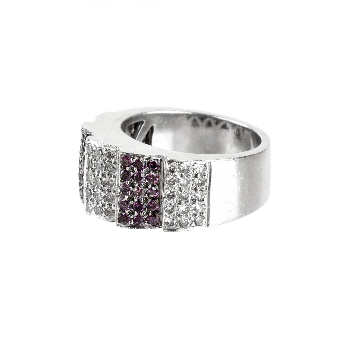 Diamond, Amethyst and 14K Ring