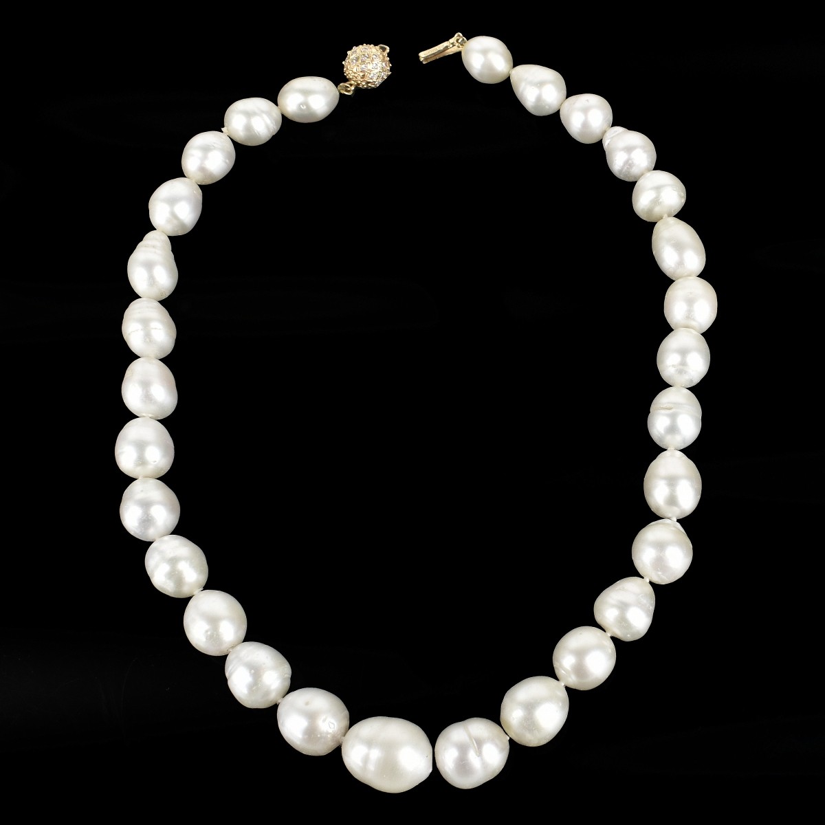 Pearl, Diamond and 18K Necklace